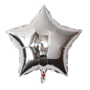 9” Silver Star Foil Balloon