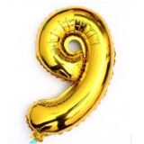 16” Number (0-9) Gold Foil Balloon