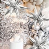 Exploding 5D Silver Star Foil Balloon