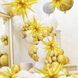 Exploding 5D Gold Star Foil Balloon